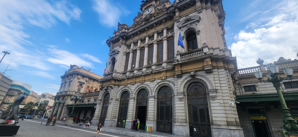 Genova Brignole railway station in Genoa, Italy. 