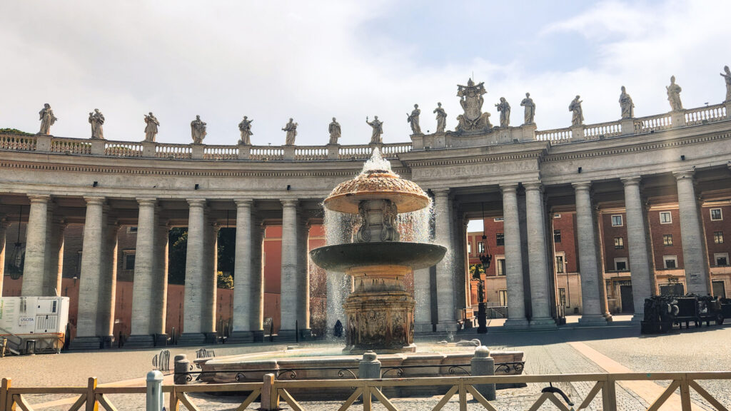 Bernini Fountain in St Peter's Square, Vatican City, Italy