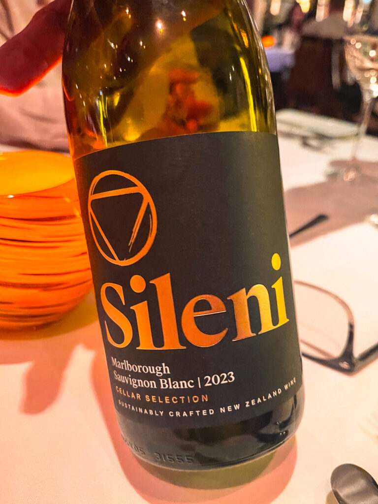 Bottle of Sileni Sauvignon Blanc wine from Marlborough, New Zelanad